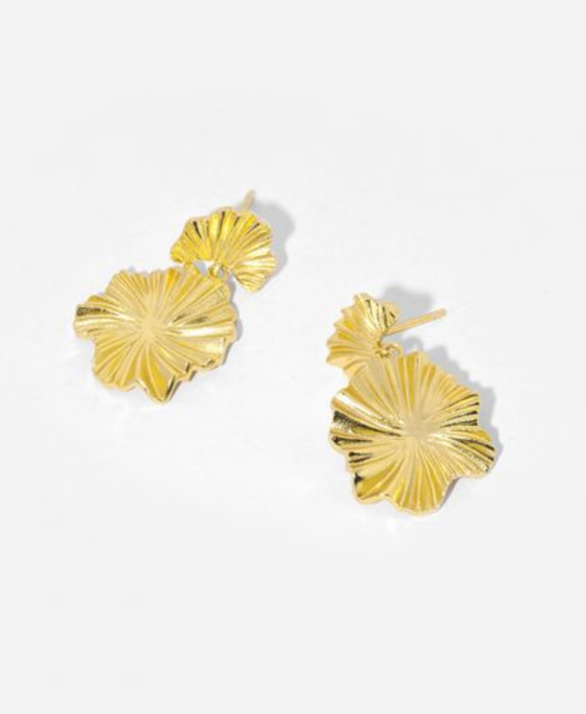 The 'Catherine' Lotus Leaf Earrings